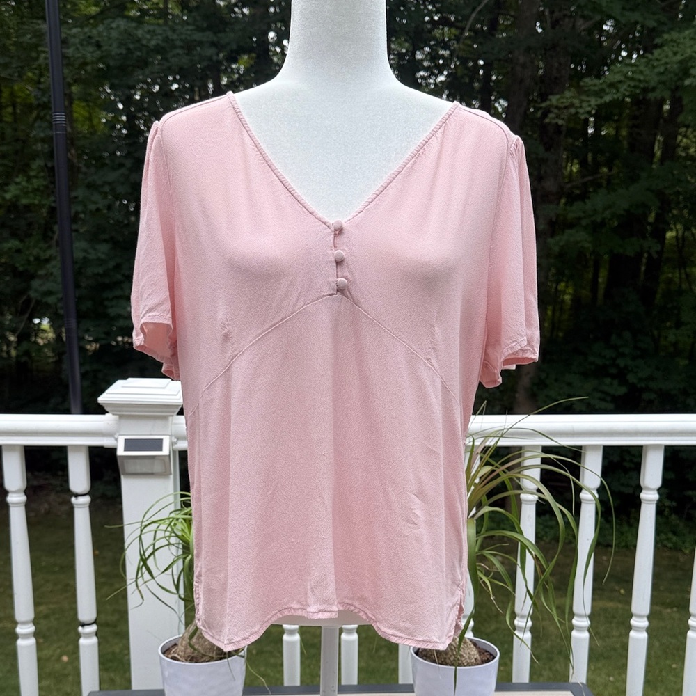 Chelsea 28 blush pink short sleeve viscose boho shirt